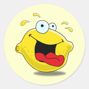 Cartoon Happy Lemon Sticker