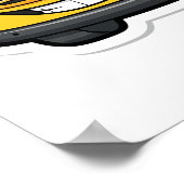 Cartoon Happy School Bus Poster (Ecke)