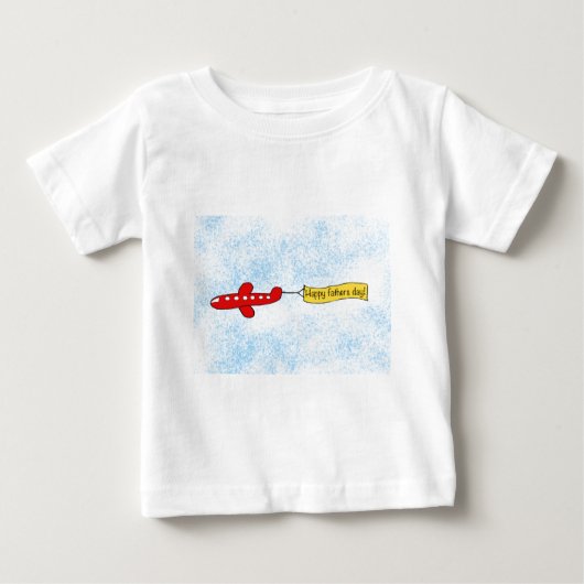 Cartoon "Happy Vathers Day" Baby T-shirt (Vorderseite)