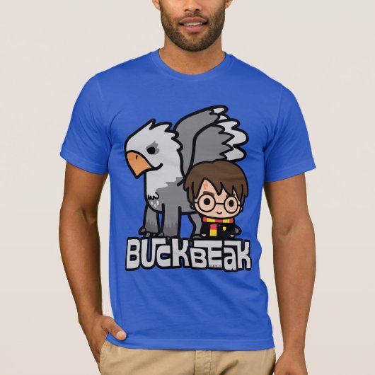 Cartoon Harry Potter and Buckbeak T-Shirt (Vorderseite)