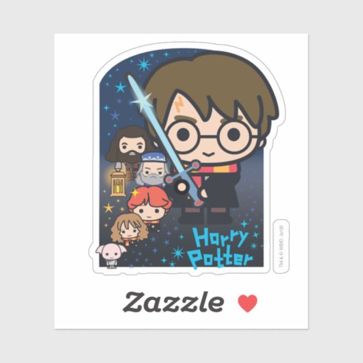 Cartoon Harry Potter Chamber of Secrets Graphic Aufkleber (Blatt)
