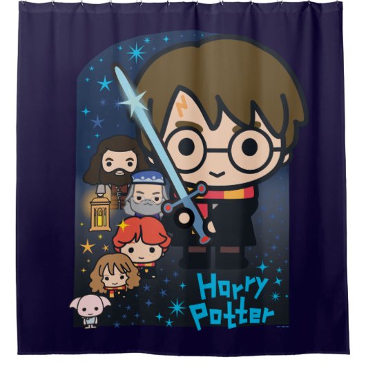 Cartoon Harry Potter Chamber of Secrets Graphic Duschvorhang (Vorderseite)