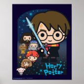 Cartoon Harry Potter Chamber of Secrets Graphic Poster (Vorne)