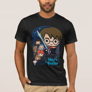 Cartoon Harry Potter Chamber of Secrets Graphic T-Shirt