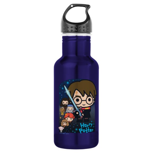 Cartoon Harry Potter Chamber of Secrets Graphic Trinkflasche (Vorderseite)