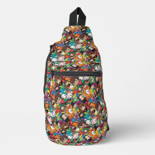 Cartoon-Harry-Potter-Charakter-Wurf-Muster Crossbody Bag