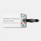 Cartoon HARRY POTTER™ Creations & Spells Pattern Gepäckanhänger (Rückseite horizontal)