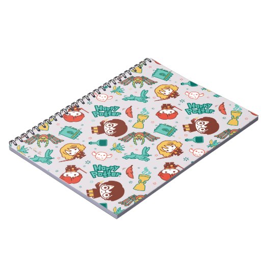 Cartoon HARRY POTTER™ Creations & Spells Pattern Notizblock (Linke Seite)