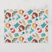Cartoon HARRY POTTER™ Creations & Spells Pattern Postkarte (Vorderseite)
