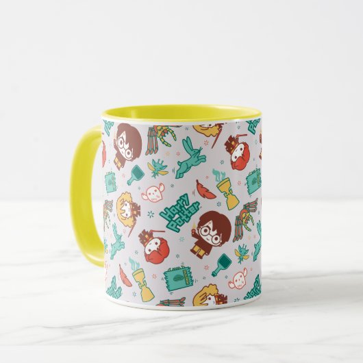 Cartoon HARRY POTTER™ Creations & Spells Pattern Tasse (Vorderseite Links)