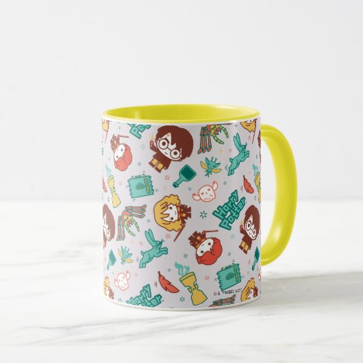 Cartoon HARRY POTTER™ Creations & Spells Pattern Tasse (VorderseiteRechts)