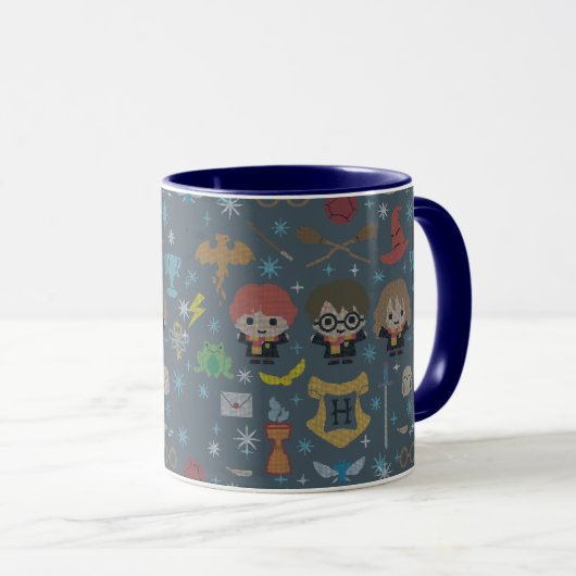 Cartoon Harry Potter Cross-Stitch Collage Tasse (VorderseiteRechts)