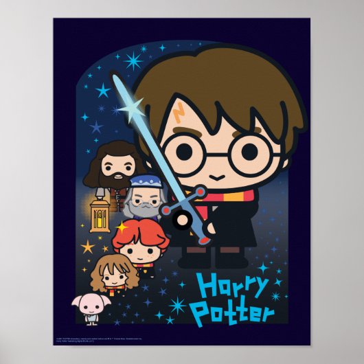 Cartoon Harry Potter Kammer des Schreckens Grafik Poster (Vorne)