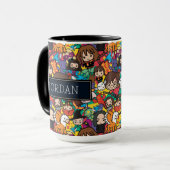 Cartoon Harry Potter | Name hinzufügen Tasse (Vorderseite Links)