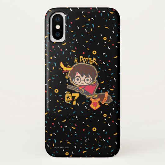 Cartoon Harry Potter Quidditch Seeker Case-Mate iPhone Hülle (Rückseite)