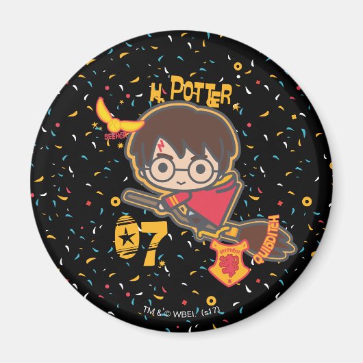 Cartoon Harry Potter Quidditch Seeker Magnet (Vorne)