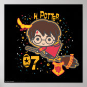 Cartoon Harry Potter Quidditch Seeker Poster (Vorne)