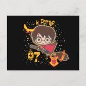 Cartoon Harry Potter Quidditch Seeker Postkarte (Vorderseite)