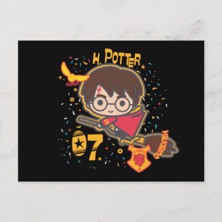 Cartoon Harry Potter Quidditch Seeker Postkarte