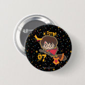 Cartoon Harry Potter Quidditch Sucher Button (Vorne & Hinten)