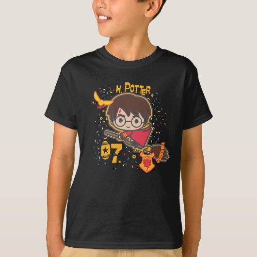 Cartoon Harry Potter Quidditch Sucher T-Shirt (Vorderseite)