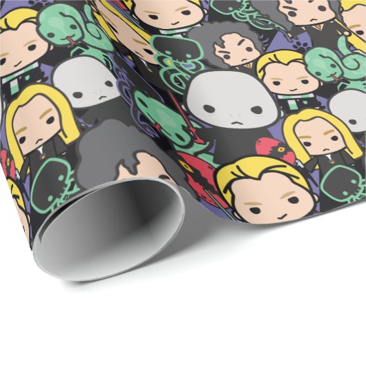 Cartoon Harry Potter Todeesseaters Toss Pattern Geschenkpapier (Rolleneckpunkt)