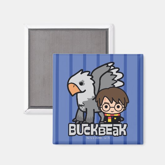 Cartoon Harry Potter und Buckbeak Magnet (Vorderseite/Rückseite)