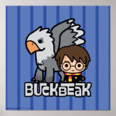 Cartoon Harry Potter und Buckbeak Poster (Vorne)