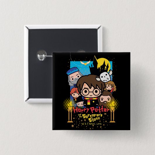 Cartoon Harry Potter und der Stein des Zauberers Button (Vorne & Hinten)