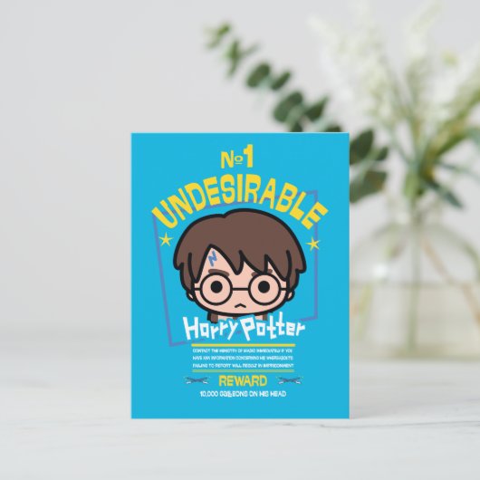 Cartoon Harry Potter Wollte Poster Graphic Postkarte (Stehend Vorderseite)