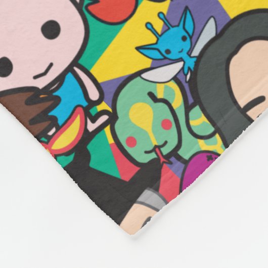 Cartoon Harry Potter-Zeichen-Toss-Muster Fleecedecke (Ecke)