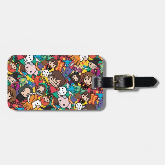 Cartoon Harry Potter-Zeichen-Toss-Muster Gepäckanhänger (Vorderseite horizontal)