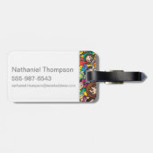 Cartoon Harry Potter-Zeichen-Toss-Muster Gepäckanhänger (Rückseite horizontal)