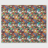 Cartoon Harry Potter-Zeichen-Toss-Muster Geschenkpapier (Flach)