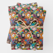 Cartoon Harry Potter-Zeichen-Toss-Muster Geschenkpapier Set (Beispiel)