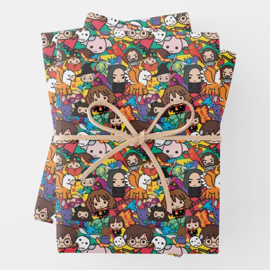 Cartoon Harry Potter-Zeichen-Toss-Muster Geschenkpapier Set (Beispiel)