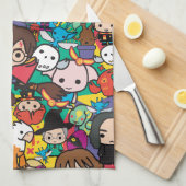 Cartoon Harry Potter-Zeichen-Toss-Muster Geschirrtuch (Viertel Falte)