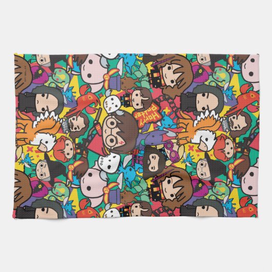 Cartoon Harry Potter-Zeichen-Toss-Muster Geschirrtuch (Horizontal)