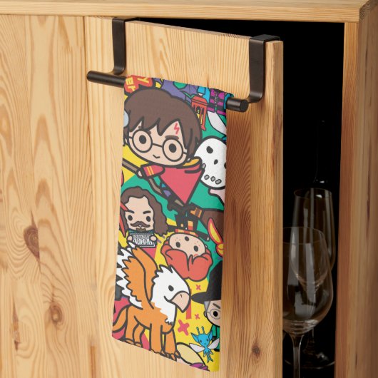 Cartoon Harry Potter-Zeichen-Toss-Muster Geschirrtuch (Drittel gefaltet)