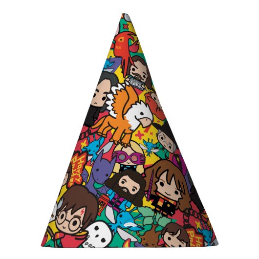 Cartoon Harry Potter-Zeichen-Toss-Muster Partyhütchen (Rechts)