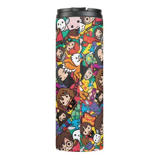 Cartoon Harry Potter-Zeichen-Toss-Muster Thermosbecher (Rückseite)