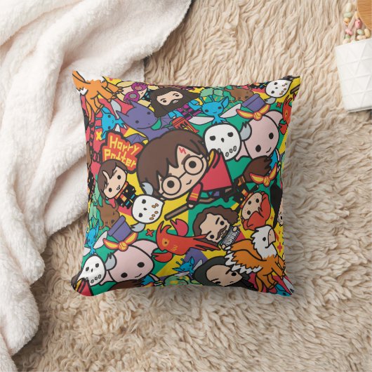 Cartoon-Harry- Pottercharakter-Wurf-Muster Kissen (Decke)