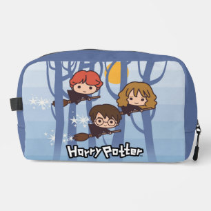 Cartoon Harry, Ron & Hermione, der in Holz fliegt Waschbeutel