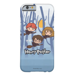 Cartoon Harry, Ron u. Hermione Fliegen im Holz Barely There iPhone 6 Hülle