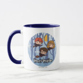 Cartoon Harry, Ron u. Hermione Fliegen im Holz Tasse (Links)