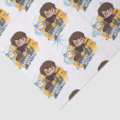 Cartoon Harry und Hedwig Flying Past Hogwarts Seidenpapier (Ausschnitt)