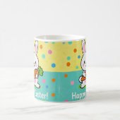 Cartoon-Hase mit Karottenpolka Kaffeetasse (Mittel)