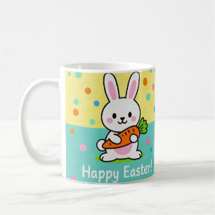 Cartoon-Hase mit Karottenpolka Kaffeetasse