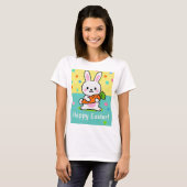 Cartoon-Hase mit Karottenpolka T-Shirt (Vorne ganz)