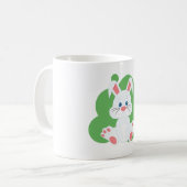 Cartoon-Hasen-Glanz Kaffeetasse (Vorderseite Links)